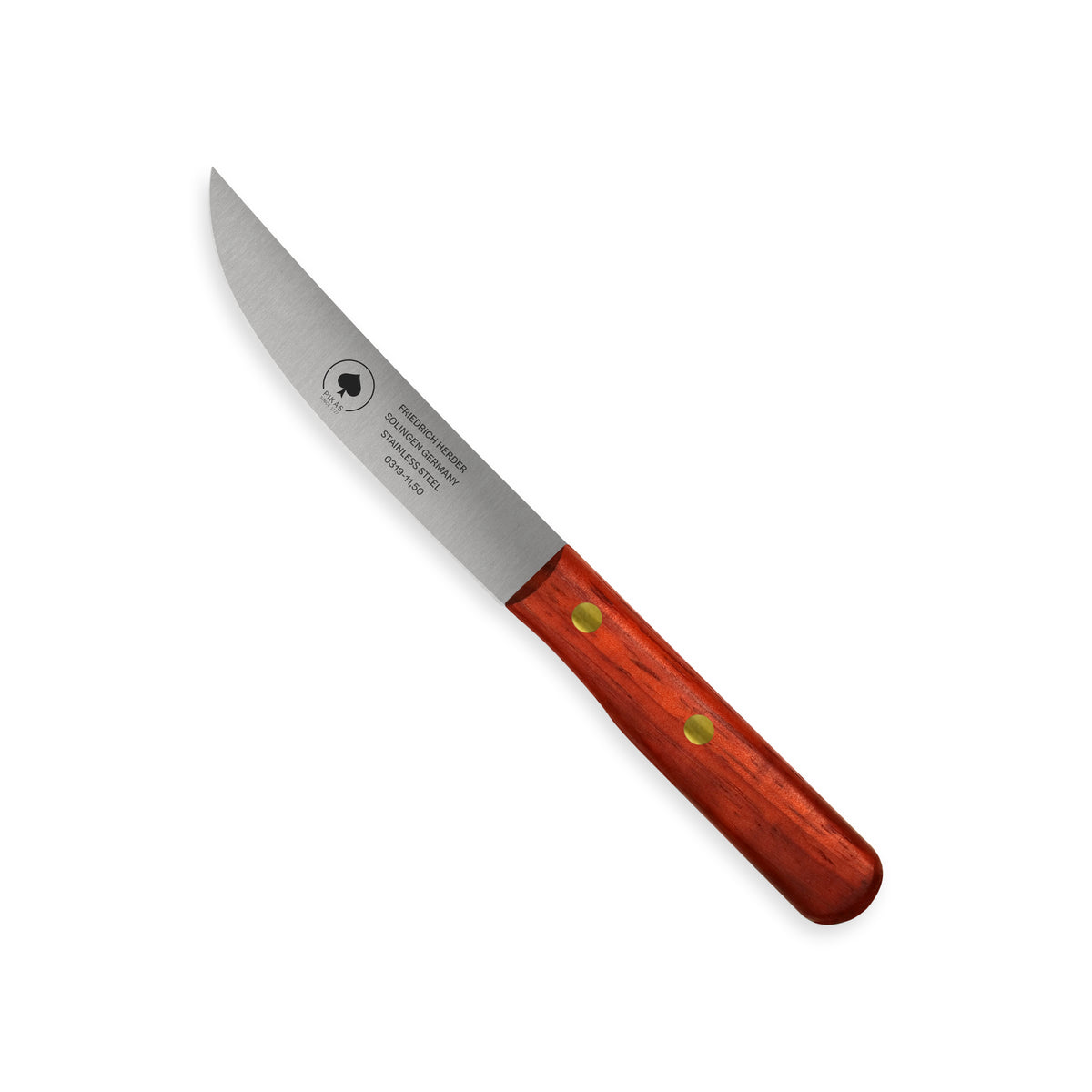 Steakmesser Holzgriff mit Padoukgriff, 11,5 cm Klinge aus Solingen