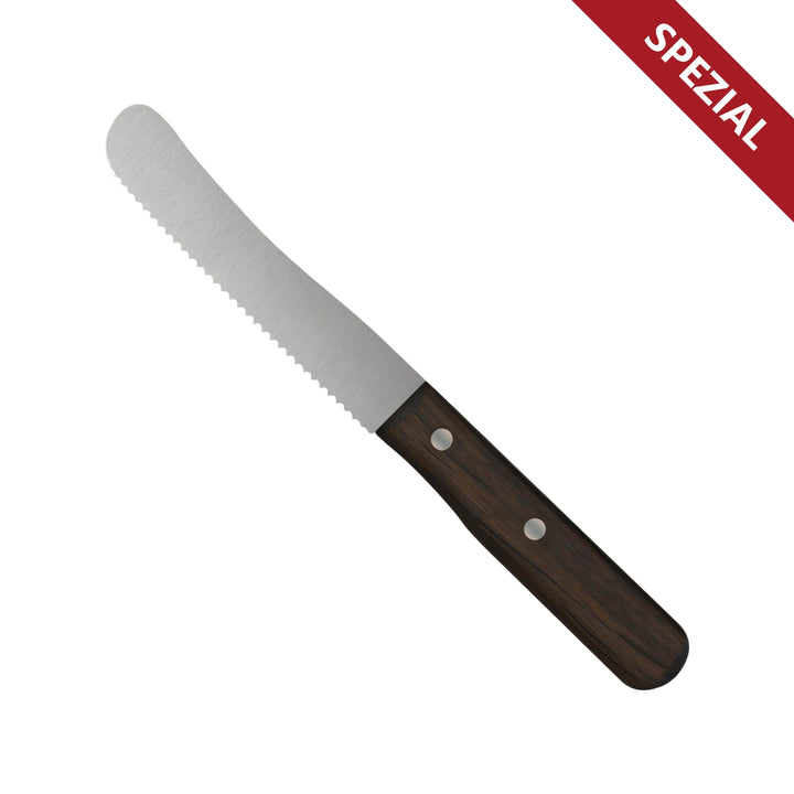 Frühstücksmesser Thermo-Nuss Wellenschliff Alu-Nieten
