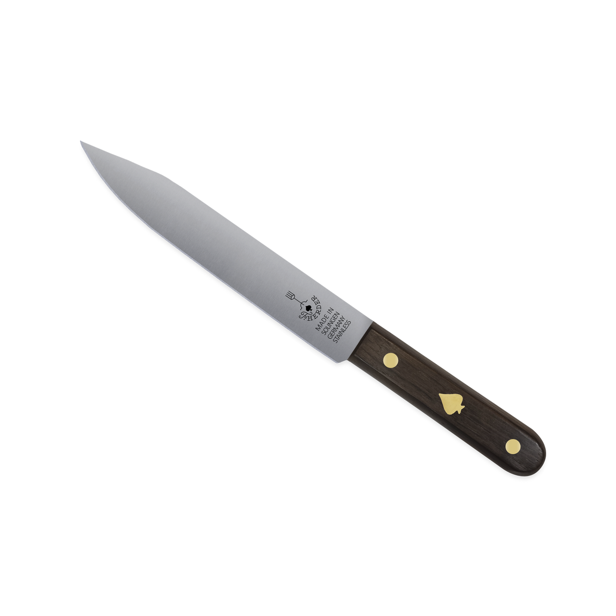 Schlachtmesser 18 cm rostfrei von F. HERDER Solingen mit Black-Oak-Griff