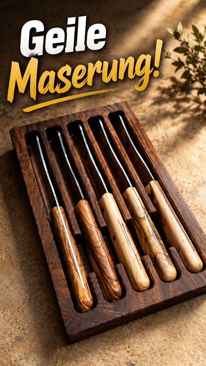 Fundstück: Buckelsmesser 5er Set Olive
